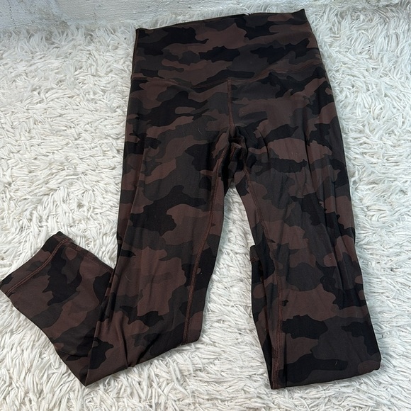 Lululemon Align Crop 23" Heritage 365 Camo Brown Earth Multi - Picture 1 of 4